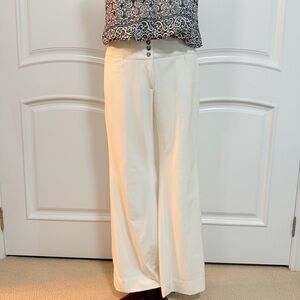 White House Black Market Ivory Pants size 8R